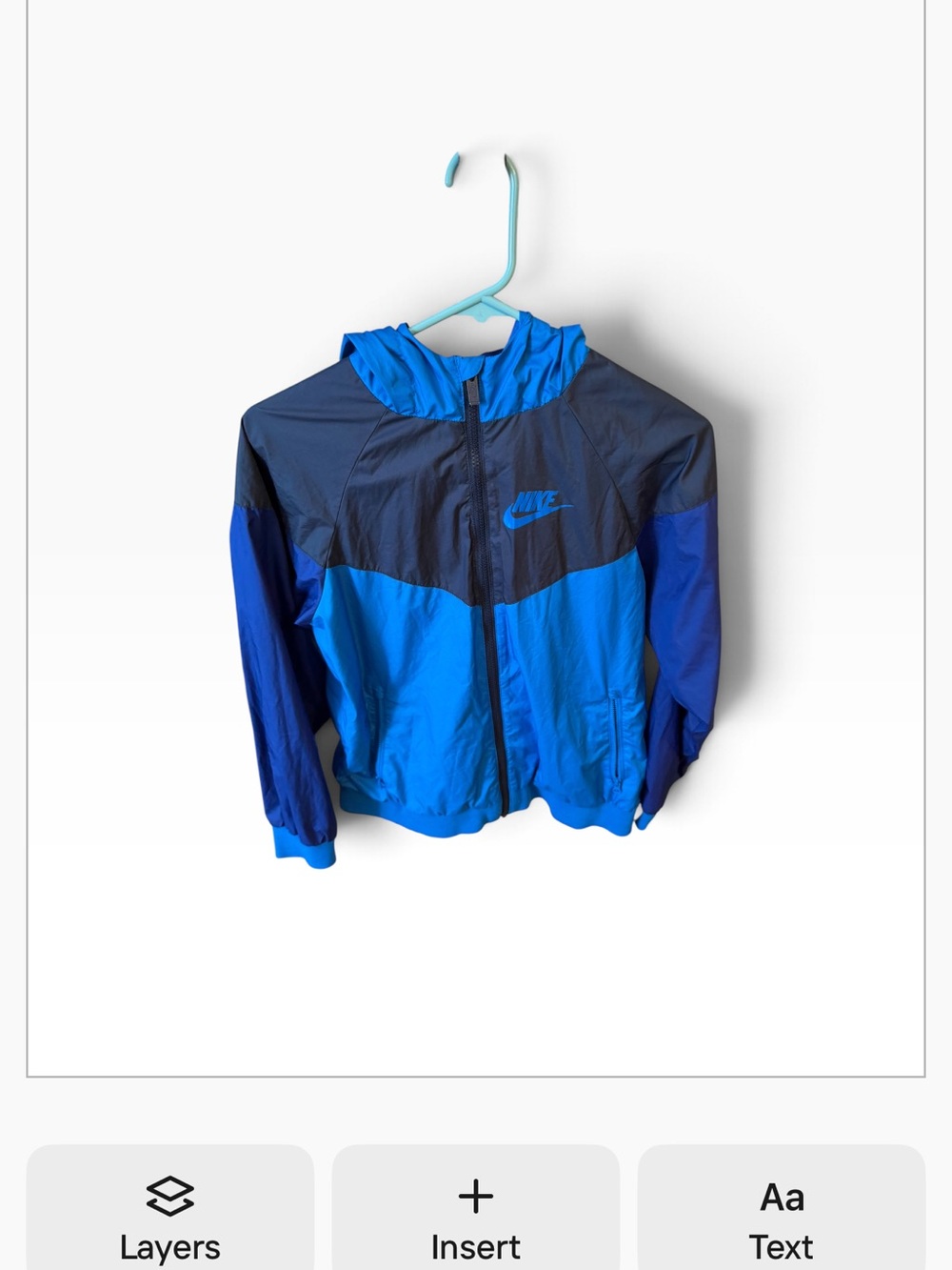 Nike Kids Blue & Navy Colorblock Rain Jacket